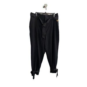 Ryegrass Paper Bag Dress Black Pants Tappered Women 16 Adjustable Ankle Straps